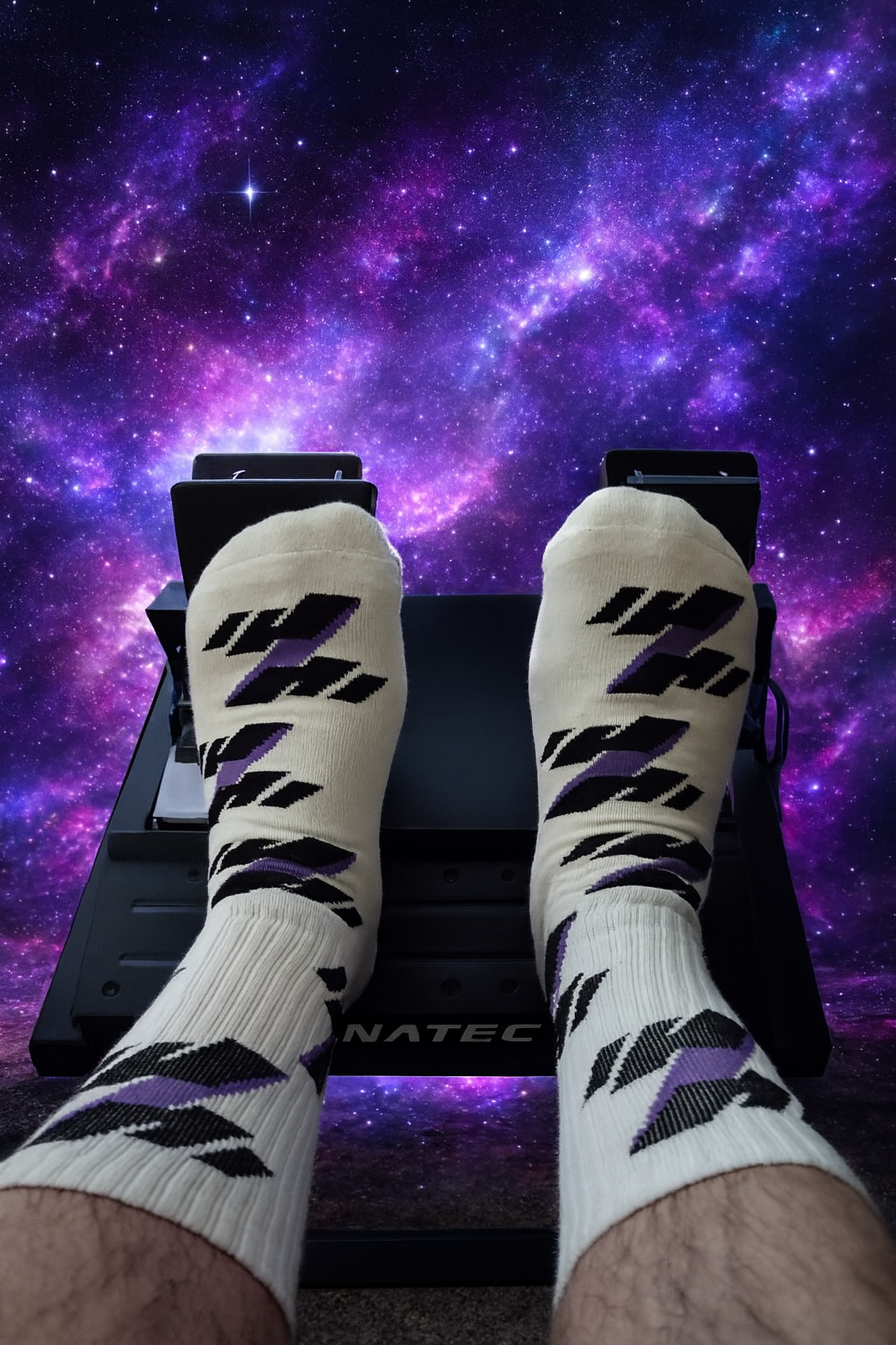 zero2one KwickGrip 1.0 | Sim racing grip socks | Crew cut | Men's | Large (US 9-12)