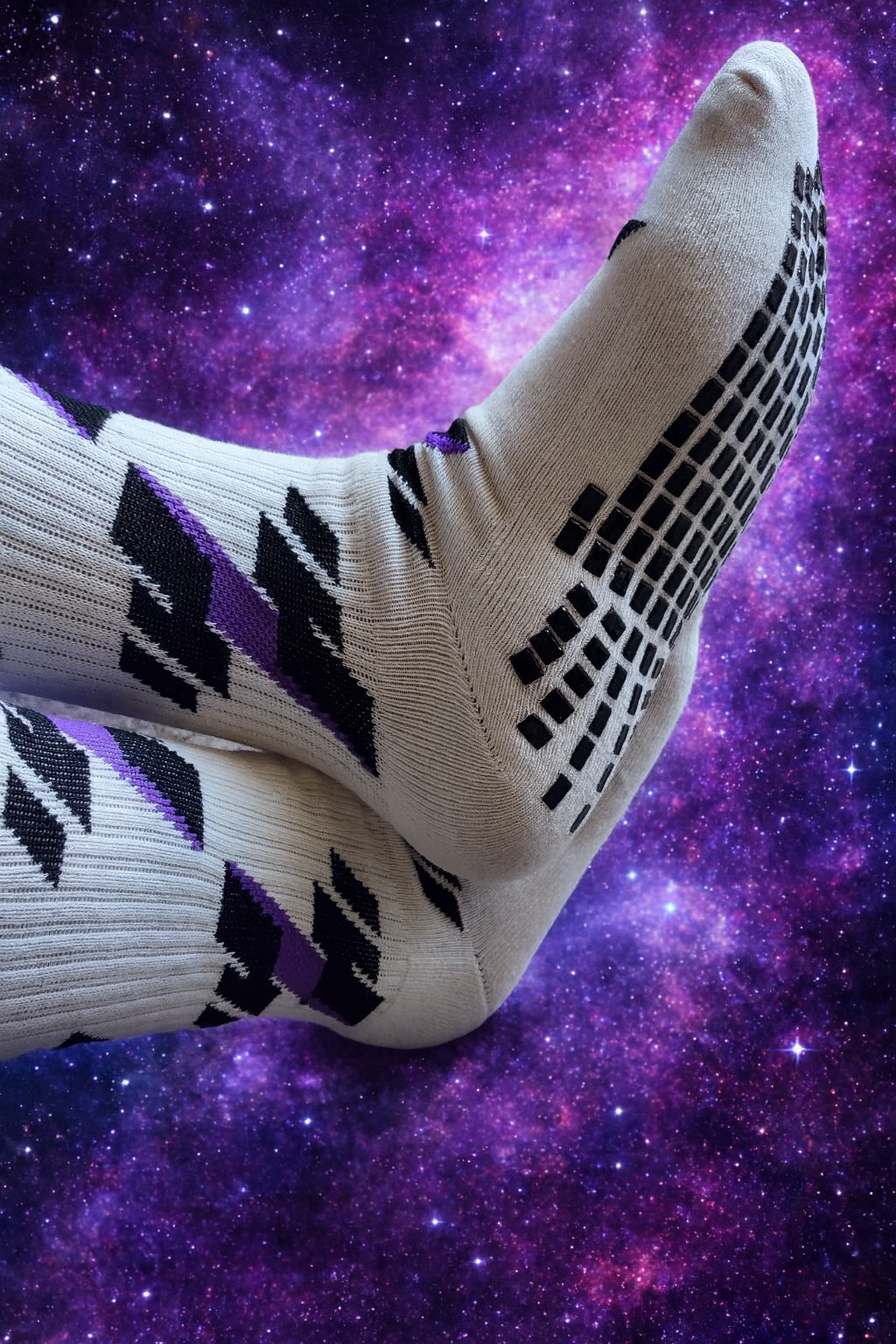 zero2one KwickGrip 1.0 | Sim racing grip socks | Crew cut | Men's | Large (US 9-12)