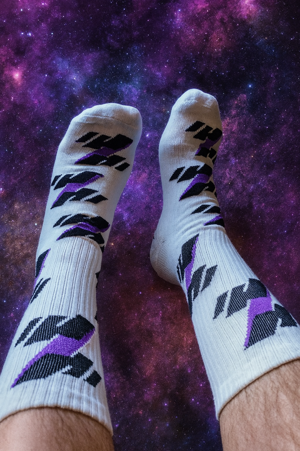 zero2one KwickGrip 1.0 | Sim racing grip socks | Crew cut | Men's | Large (US 9-12)